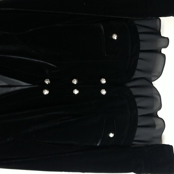 Inc. Velvet jacket double breasted black sz medium - Picture 3 of 8